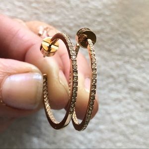 Michael Kors pace crossover hoop earrings